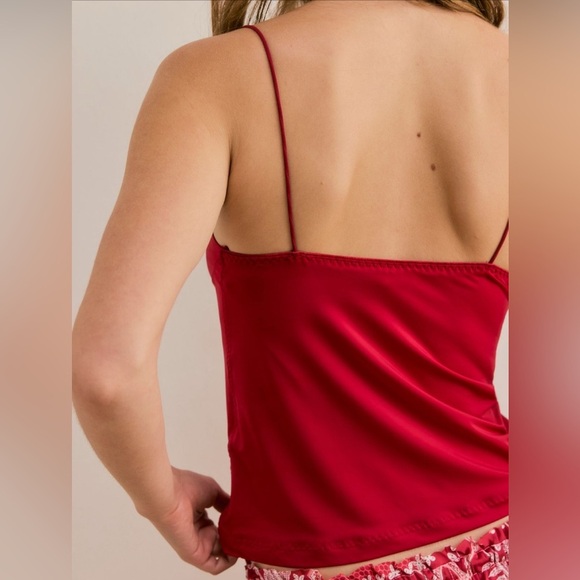 My Way Triangle Cami NWOT deep cherry - Picture 2 of 2